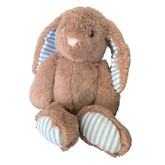 Weigedu Christmas Rabbit Bunny Stuffed Animal Plush Toys Kids Tan Blue 17" New - Picture 2 of 15